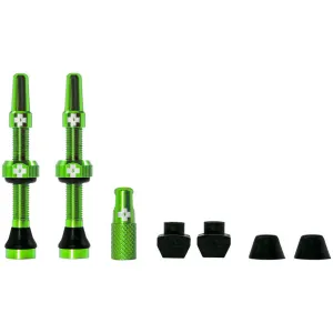 Muc-Off Tubeless Valve Kit: Black, fits Road and Mountain, 44mm, Pair