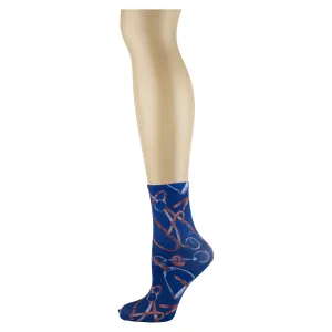Navy Tack Anklets