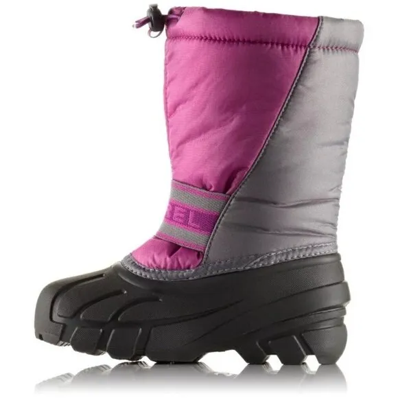 NEW SOREL Big Girl Sz 6 Pink Grey Cub Waterproof Insulated Duck Snow Winter Boot