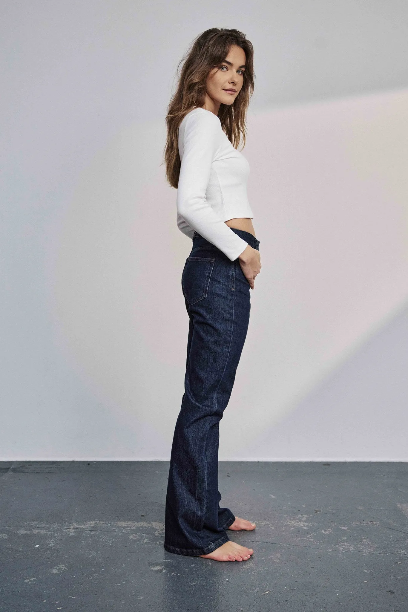NULONDON JEANS LONG - Dark Blue Denim
