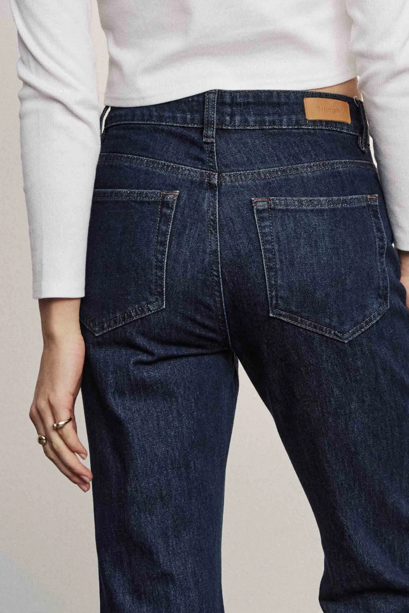 NULONDON JEANS LONG - Dark Blue Denim