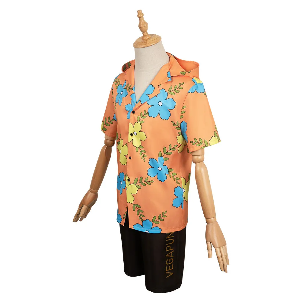 One Piece Sanji Egghead Arc Yellow T-shirt Suit Cosplay Costume