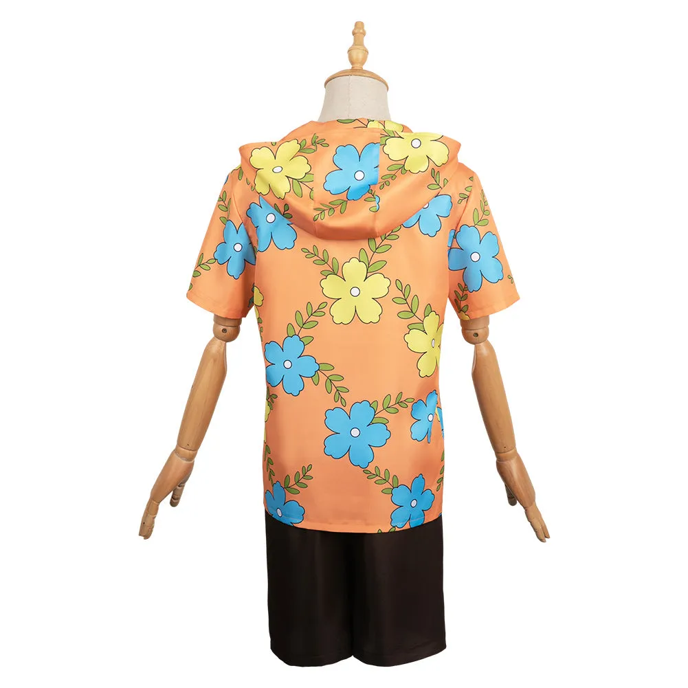 One Piece Sanji Egghead Arc Yellow T-shirt Suit Cosplay Costume