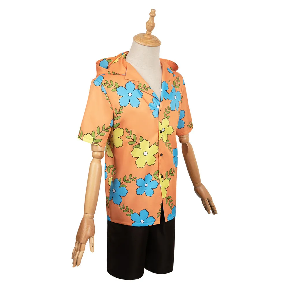 One Piece Sanji Egghead Arc Yellow T-shirt Suit Cosplay Costume