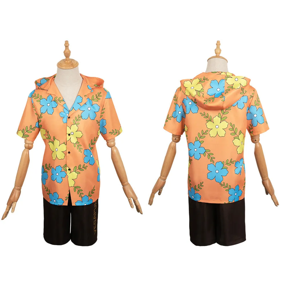 One Piece Sanji Egghead Arc Yellow T-shirt Suit Cosplay Costume
