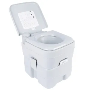 Outdoor Portable Toilet 5 Gallon 20L Flush Porta-Potty for Camping, Travel, indoor & Other Recreation
