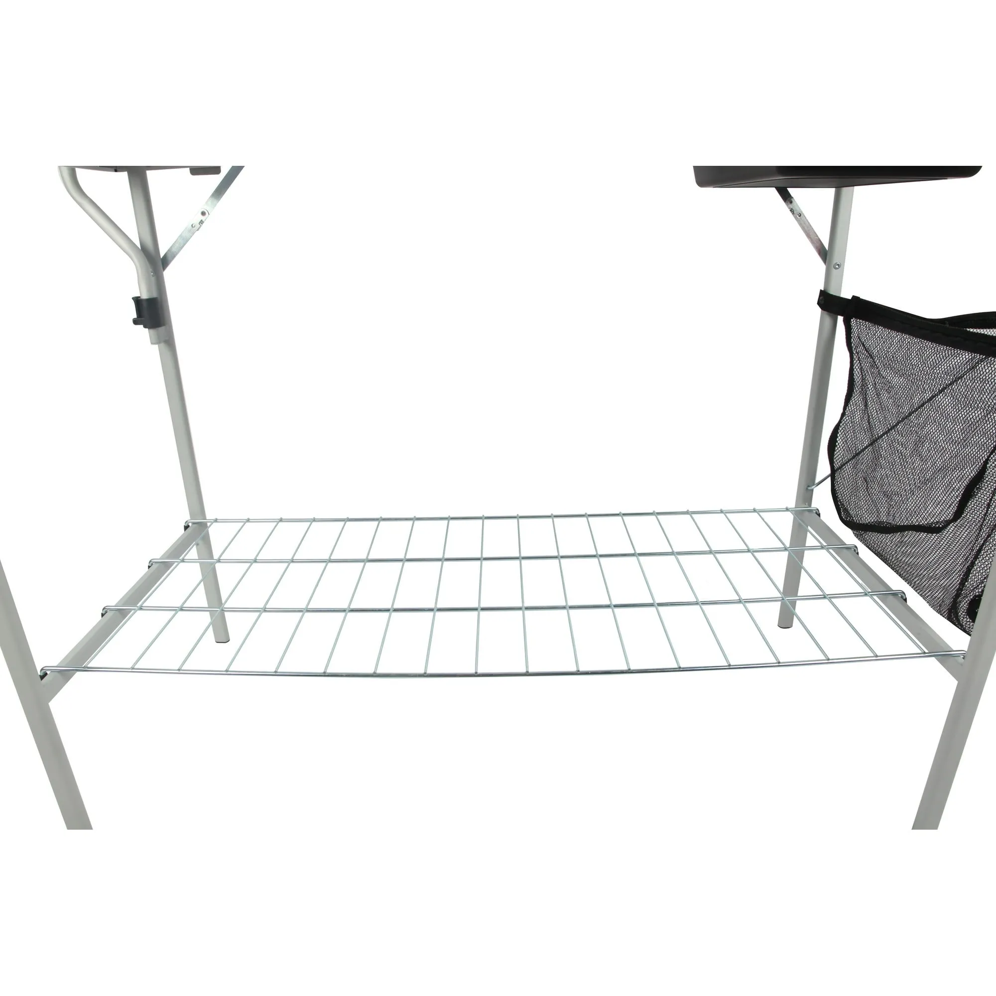 Ozark Trail Camping Table, Silver, 39 L in x 19.7 W in x 76 H in, Steel - new