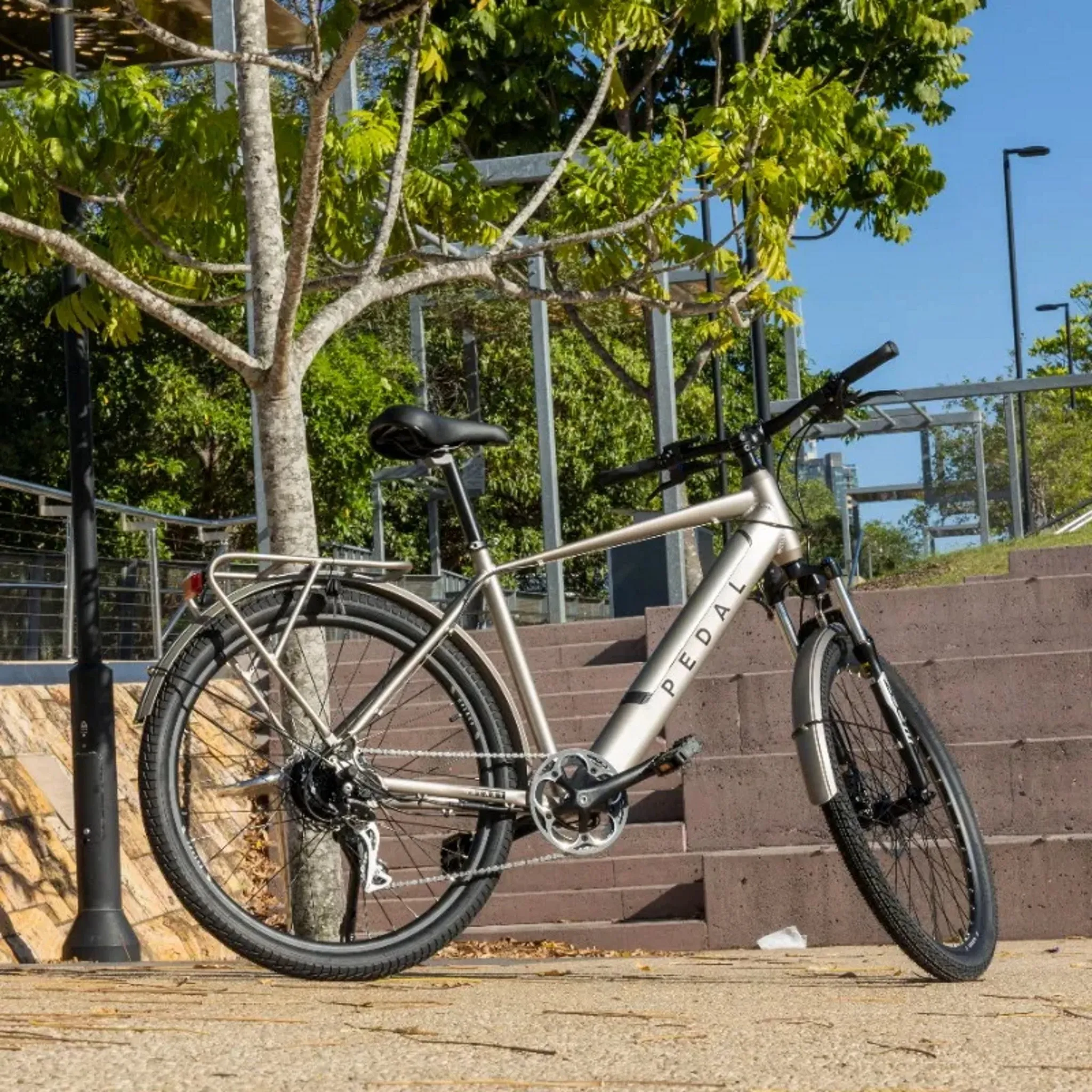 Pedal Galaxy Electric Bike 374Wh Battery Silver