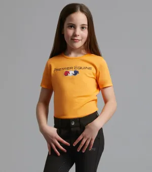 PEI Chiaro Girls Cotton Riding T-Shirt - Orange