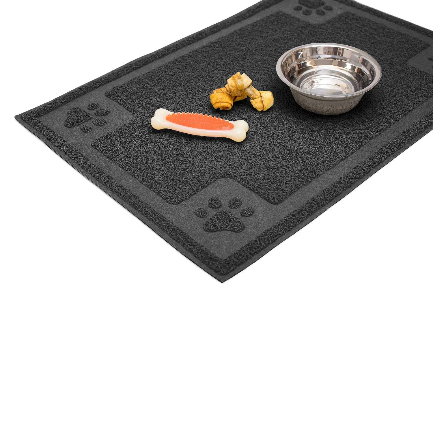 Pet Mat for Cat and Dog Bowls, Silicone Non-Slip Absorbent Waterproof Dog Food Mat