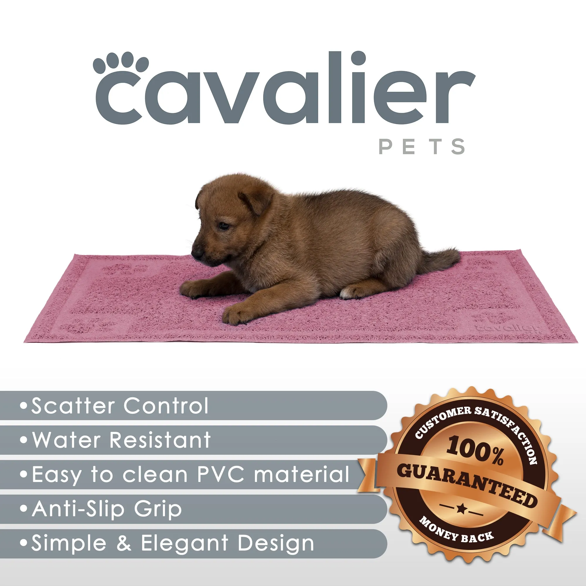 Pet Mat for Cat and Dog Bowls, Silicone Non-Slip Absorbent Waterproof Dog Food Mat
