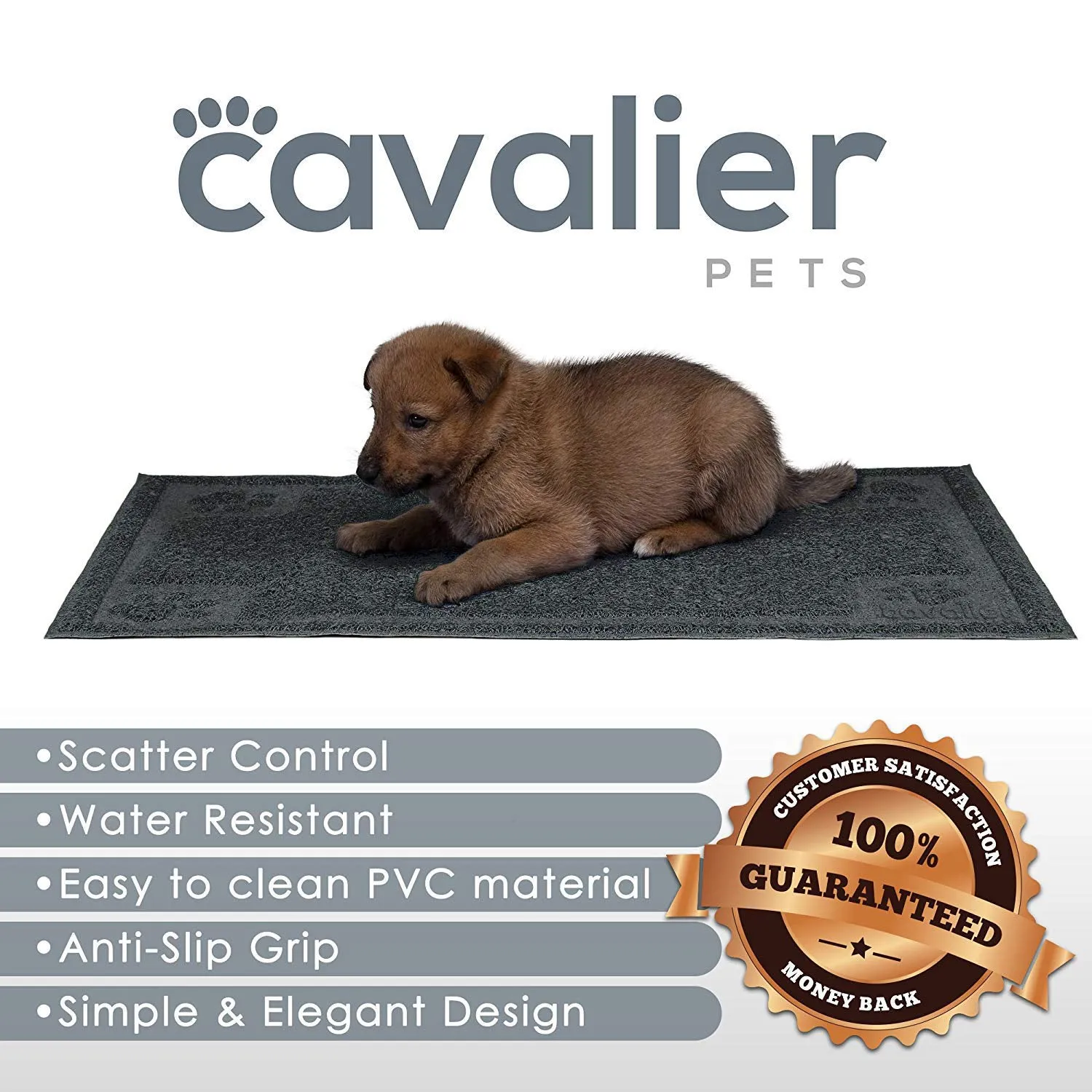 Pet Mat for Cat and Dog Bowls, Silicone Non-Slip Absorbent Waterproof Dog Food Mat