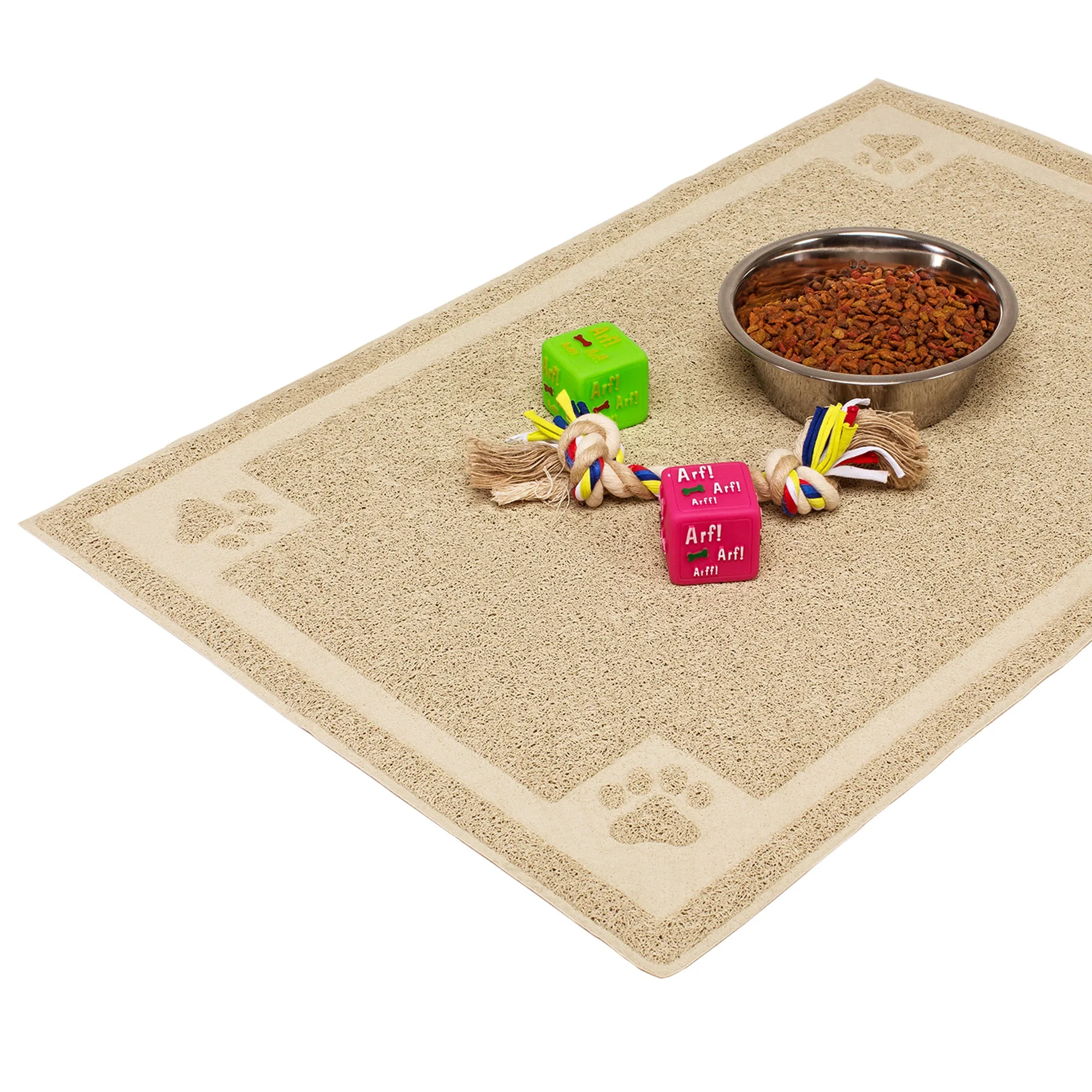 Pet Mat for Cat and Dog Bowls, Silicone Non-Slip Absorbent Waterproof Dog Food Mat
