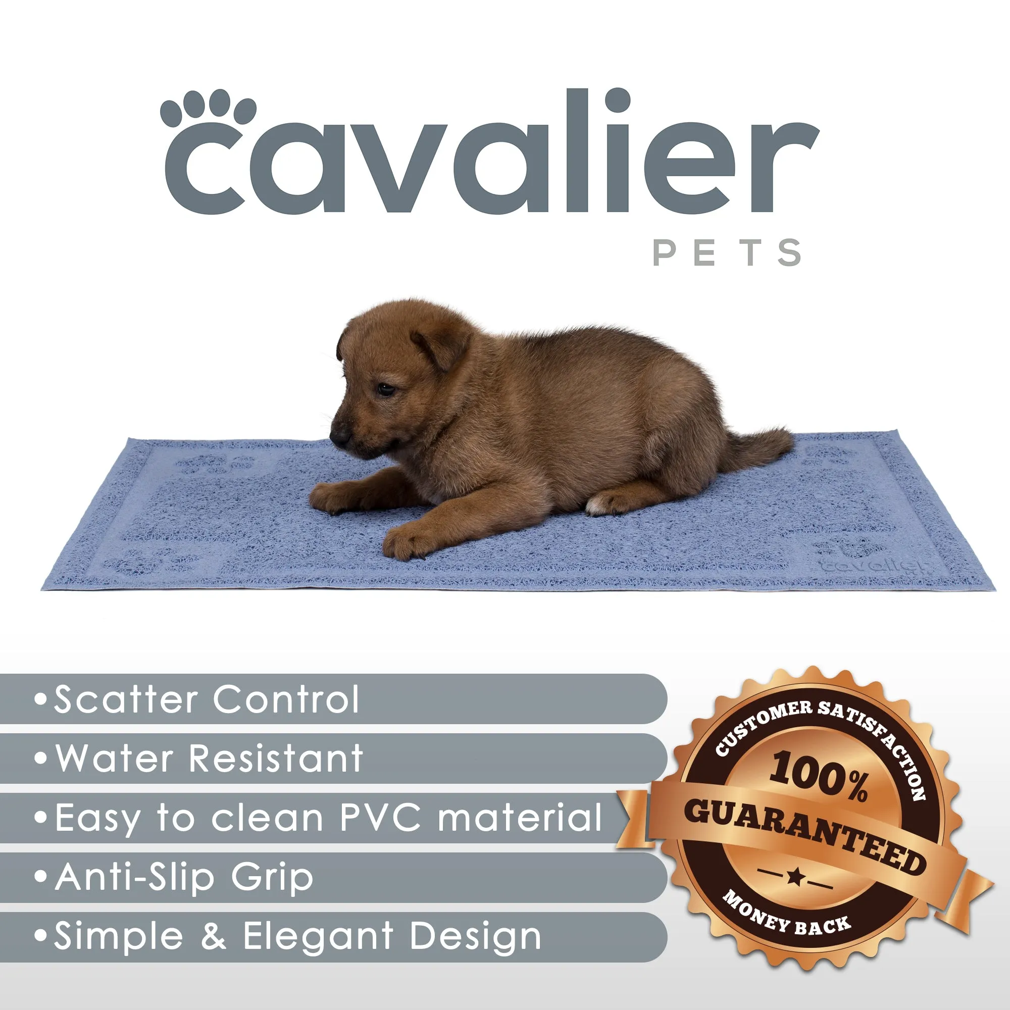 Pet Mat for Cat and Dog Bowls, Silicone Non-Slip Absorbent Waterproof Dog Food Mat