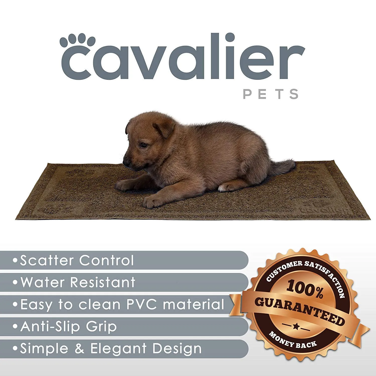 Pet Mat for Cat and Dog Bowls, Silicone Non-Slip Absorbent Waterproof Dog Food Mat