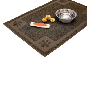Pet Mat for Cat and Dog Bowls, Silicone Non-Slip Absorbent Waterproof Dog Food Mat