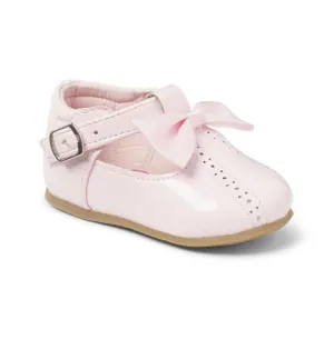 Pink Bow Hard Sole Shoes