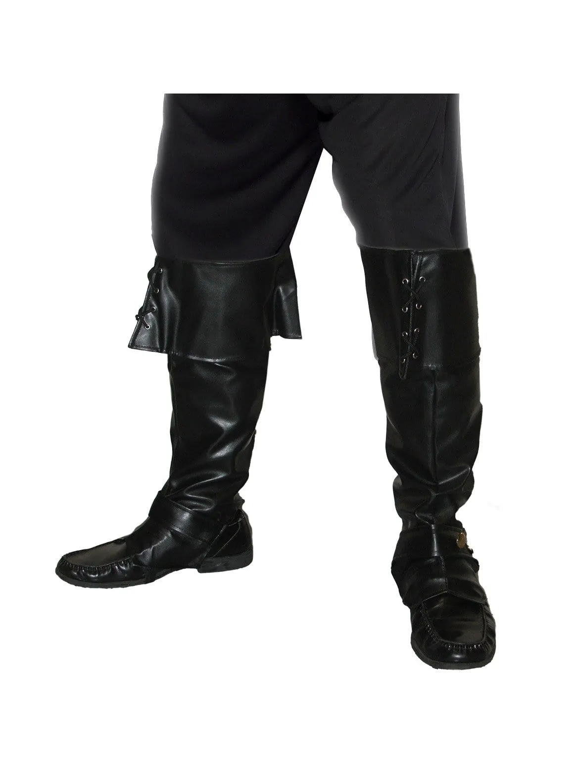 Pirate Black Vinyl Accessory Bootcovers for Adults