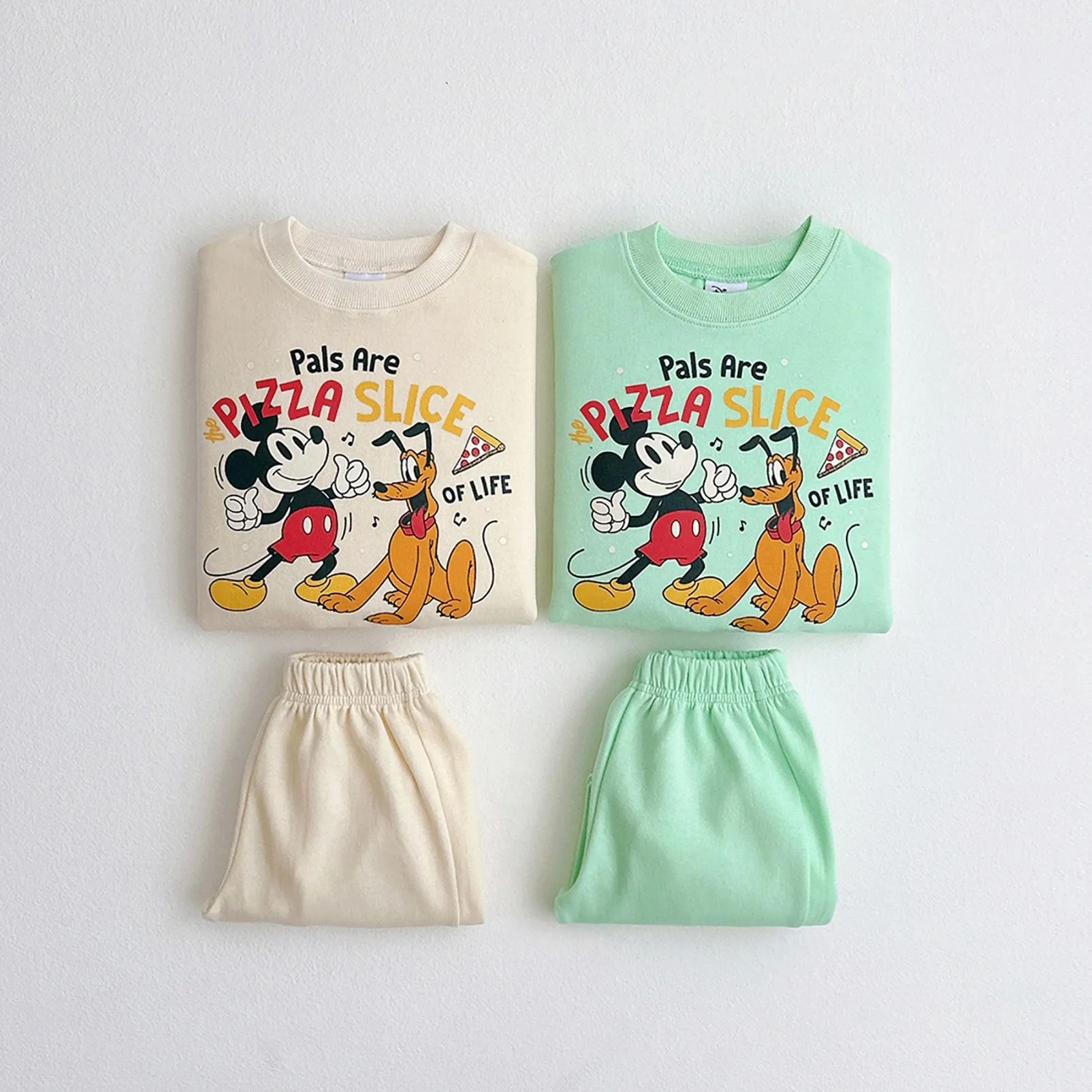 Pizza Pals Friends Sweat Set - Cream