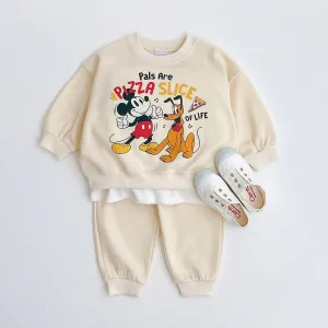 Pizza Pals Friends Sweat Set - Cream