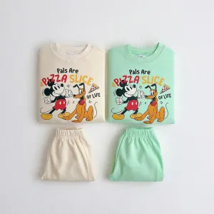Pizza Pals Friends Sweat Set - Melon
