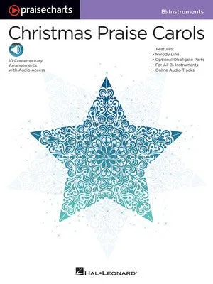 PRAISECHARTS - CHRISTMAS PRAISE CAROLS B FLAT BK/OLA