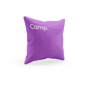 Purple Summer Camp Throw Pillow Cover for Bunk Gift, Visiting Day, Girl's Room Decor or Camper&#39;s gift.