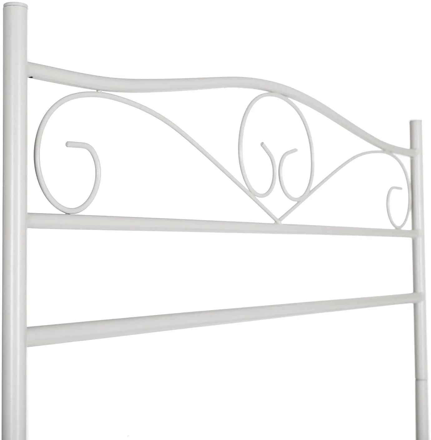 "Queen" of the Rails Montessori Vintage Clothes Rail with 2 Shelves | White | 1.73m  High