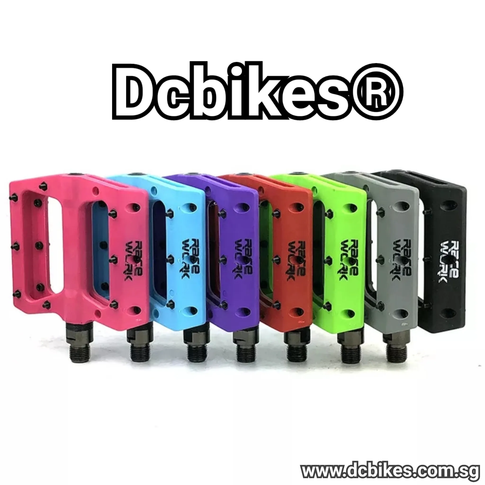Racework Composite MTB Bicycle Flat Pedals