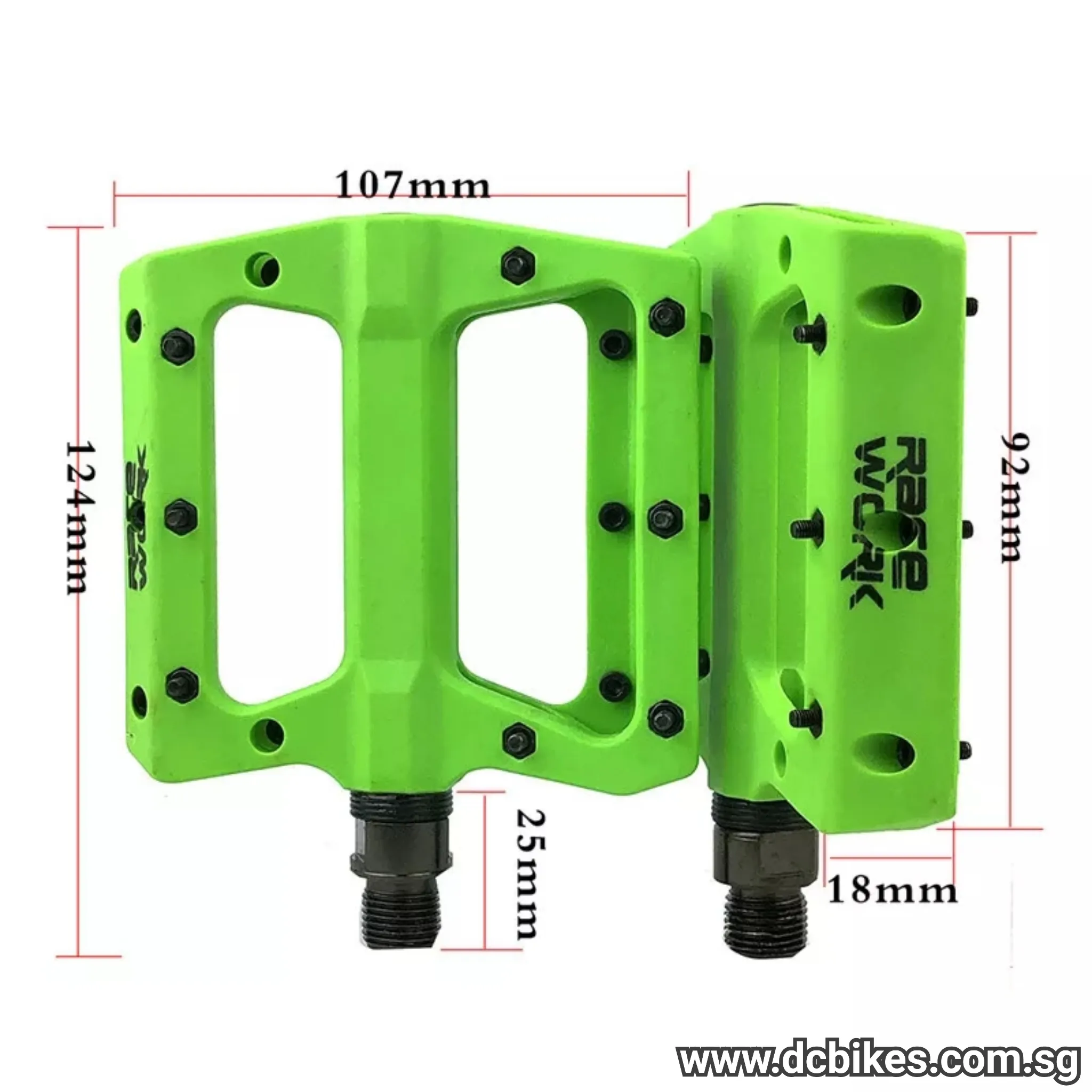 Racework Composite MTB Bicycle Flat Pedals
