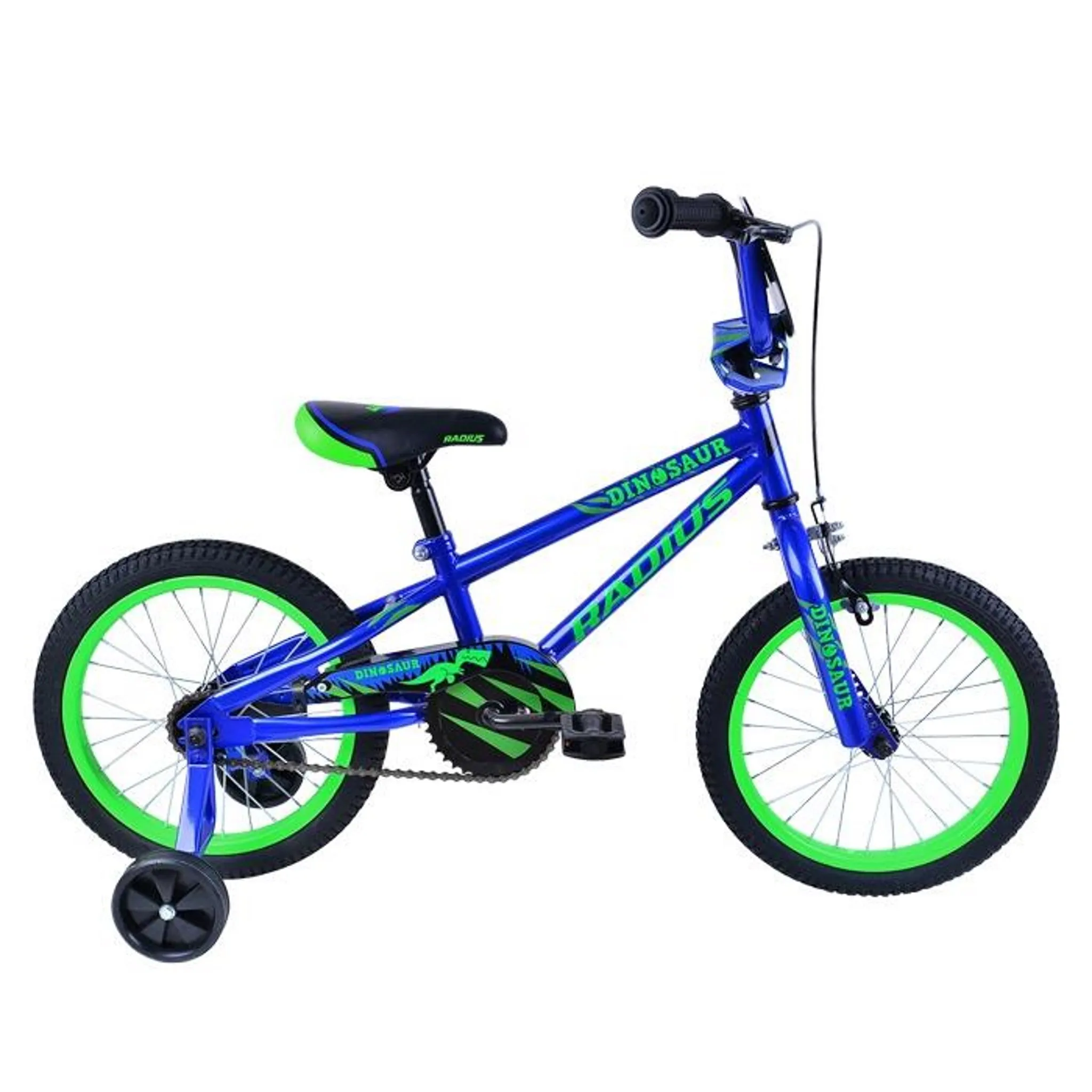 Radius Dinosaur 16" Kids Bike Gloss Navy Blue/Neon Green