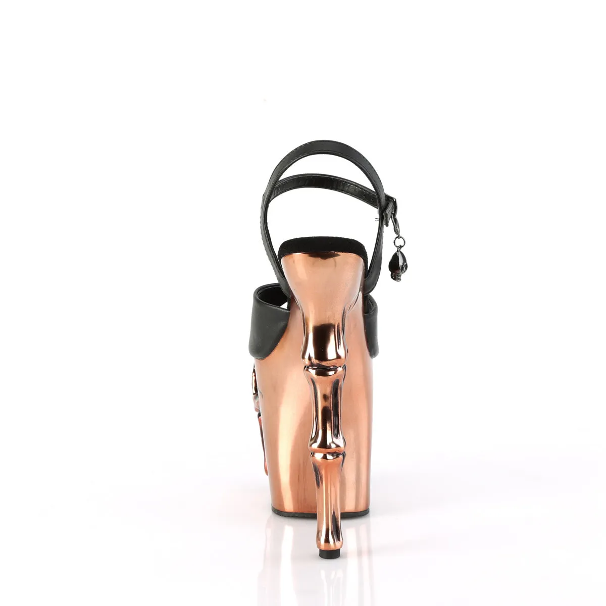 RAPTURE-809-LT  Black Faux Leather/Satin Brass Chrome