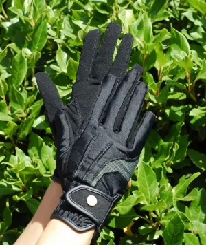 Rhinegold Elite Nubuck Suede Stretch Horse Riding Gloves