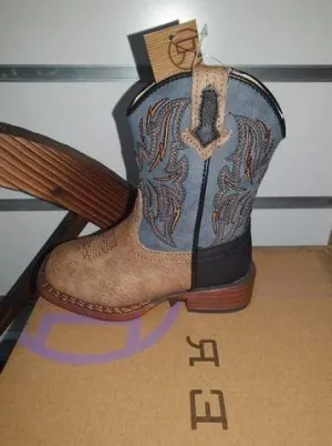 Roper Toddler Dalton Boots Tan Blue