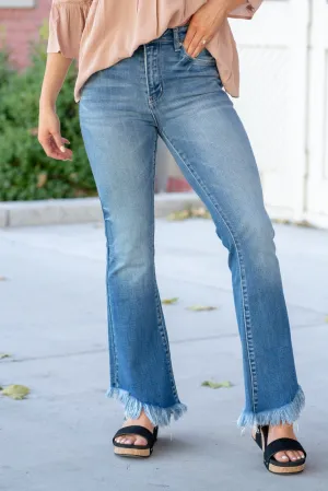 Rosewell High Rise Frayed Hem Boot Cut