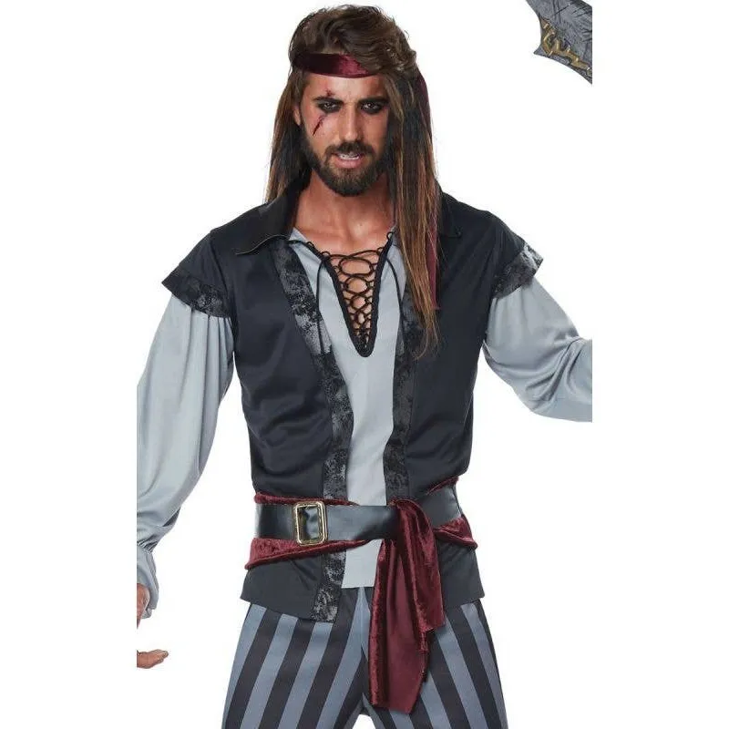 Scallywag Pirate Mens Costume - Plus