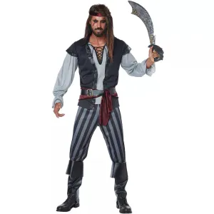Scallywag Pirate Mens Costume - Plus