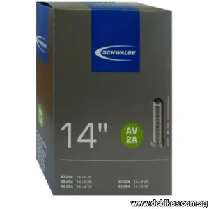 Schwalbe 14 X 1.75 - 2.35 Schrader 40mm Inner Tube AV2A Etrto:254