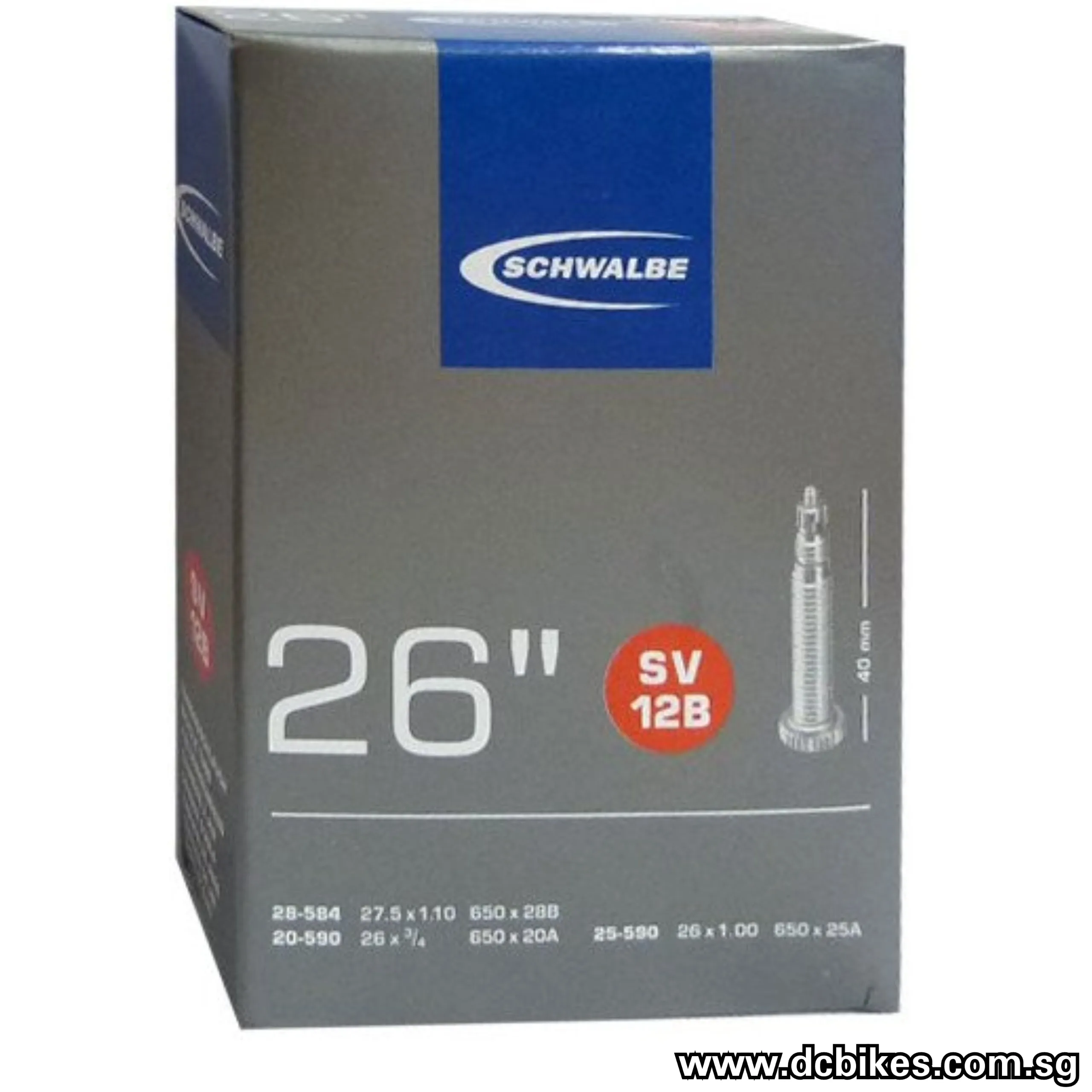 Schwalbe 24 X 0.75 - 1.125 Presta | Schrader 26/27.5 X 0.75 - 1.0 Inner Tube for Wheel Chair SV9A AV9A SV12B AV12B