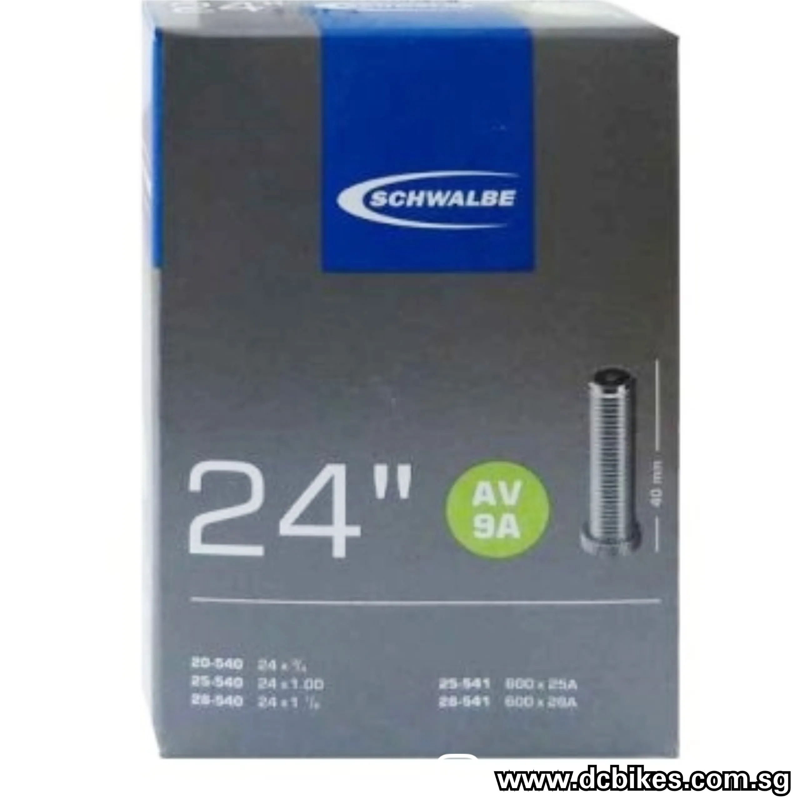 Schwalbe 24 X 0.75 - 1.125 Presta | Schrader 26/27.5 X 0.75 - 1.0 Inner Tube for Wheel Chair SV9A AV9A SV12B AV12B