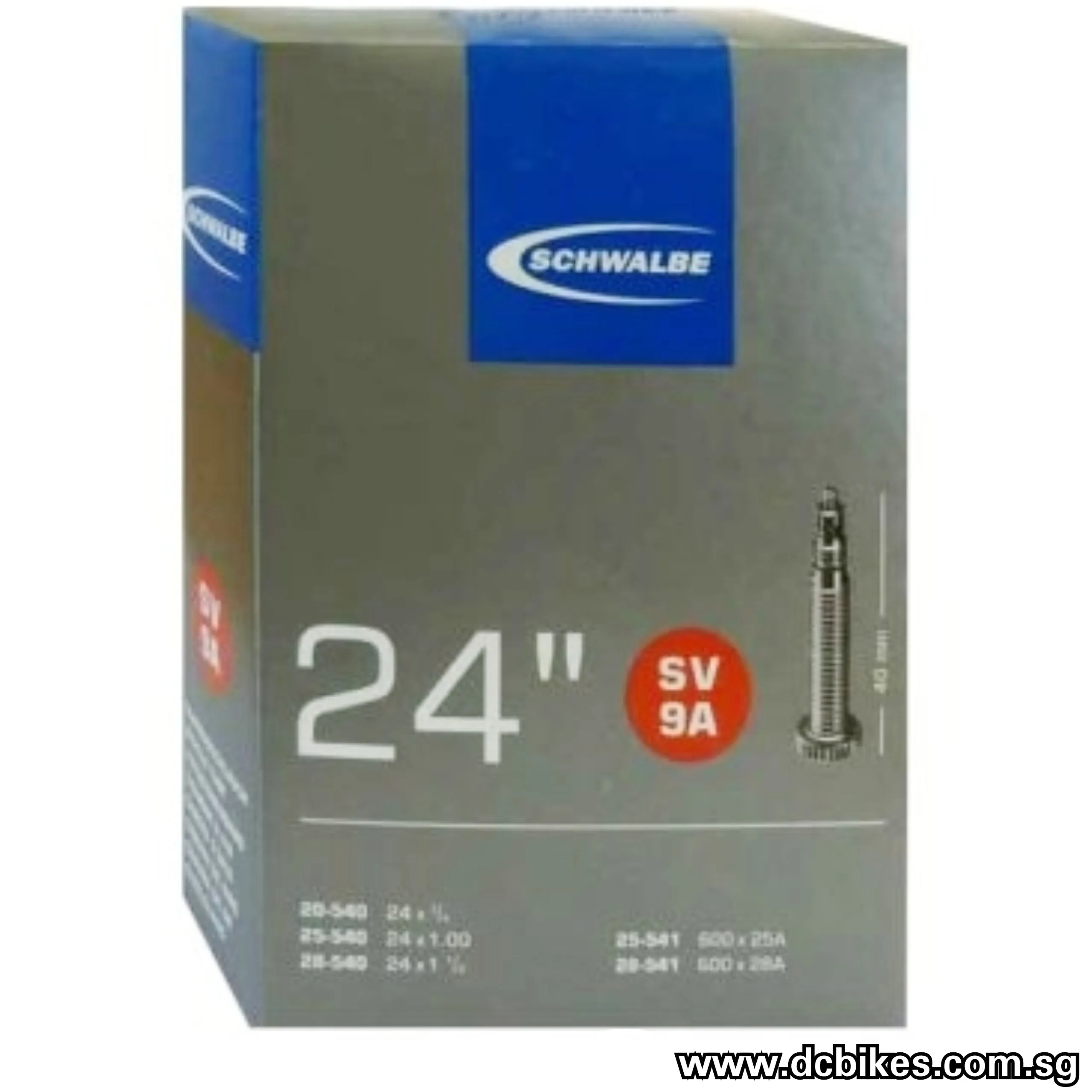 Schwalbe 24 X 0.75 - 1.125 Presta | Schrader 26/27.5 X 0.75 - 1.0 Inner Tube for Wheel Chair SV9A AV9A SV12B AV12B