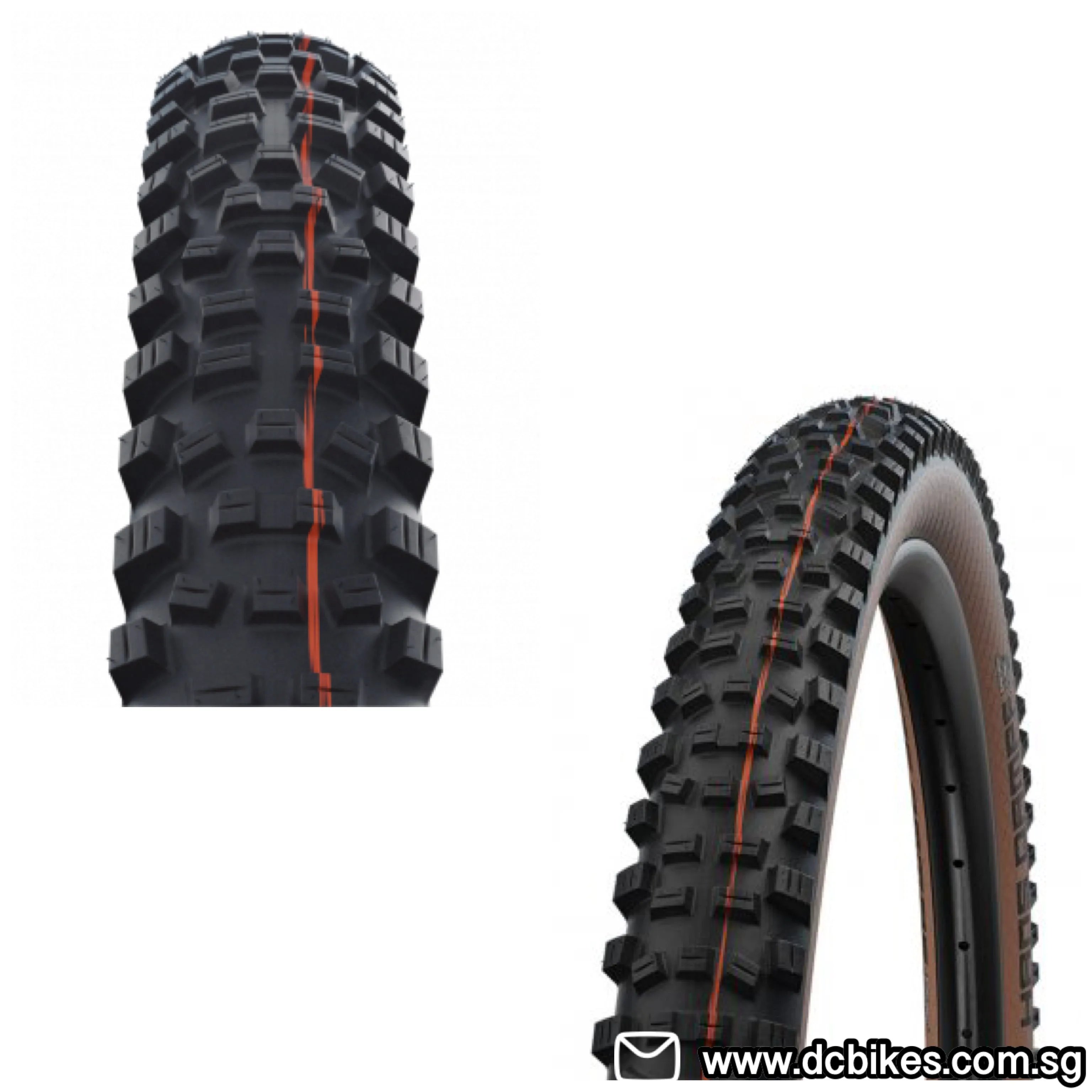 Schwalbe 27.5 | 29 X 2.6 Hans Dampf Skinwall Evo Super Trail Boost 148 Tubeless Folding Tyre (1 Tire)
