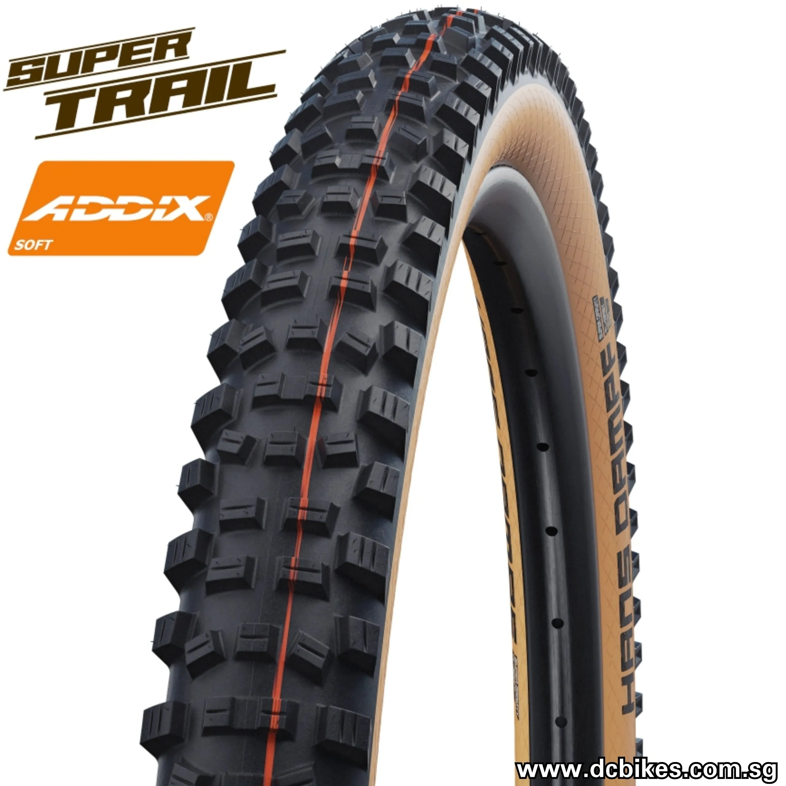 Schwalbe 27.5 | 29 X 2.6 Hans Dampf Skinwall Evo Super Trail Boost 148 Tubeless Folding Tyre (1 Tire)