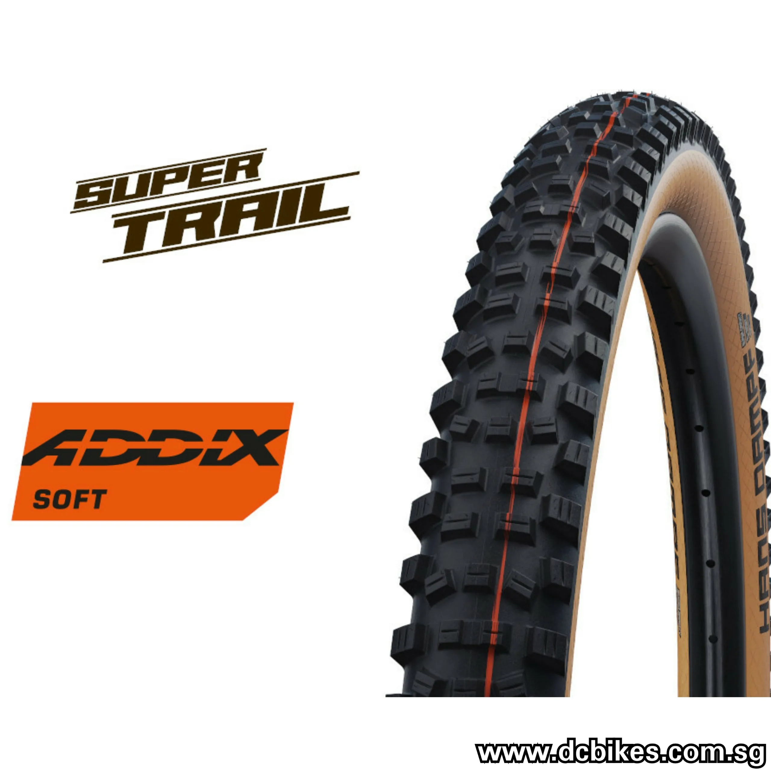 Schwalbe 27.5 | 29 X 2.6 Hans Dampf Skinwall Evo Super Trail Boost 148 Tubeless Folding Tyre (1 Tire)