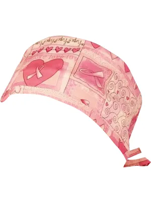 Scrub Cap Medical Surgeon Head Cover Surgical Hat Nurse Nursing Operating Room, Breast Cancer Pink Ribbon