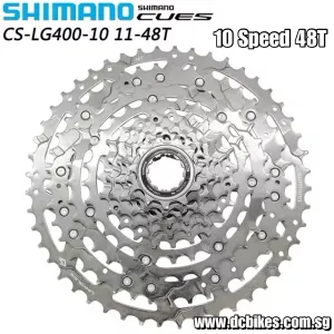 Shimano Cues 10 Speed 48T | 11 Speed 50T HG Gloss Smoke Black Cassette LG400