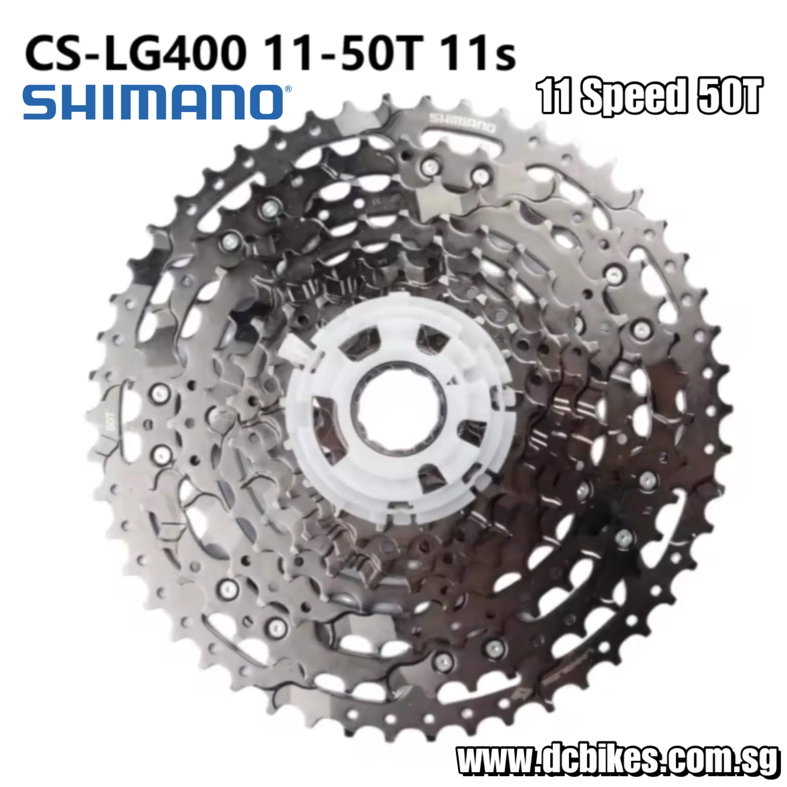 Shimano Cues 10 Speed 48T | 11 Speed 50T HG Gloss Smoke Black Cassette LG400