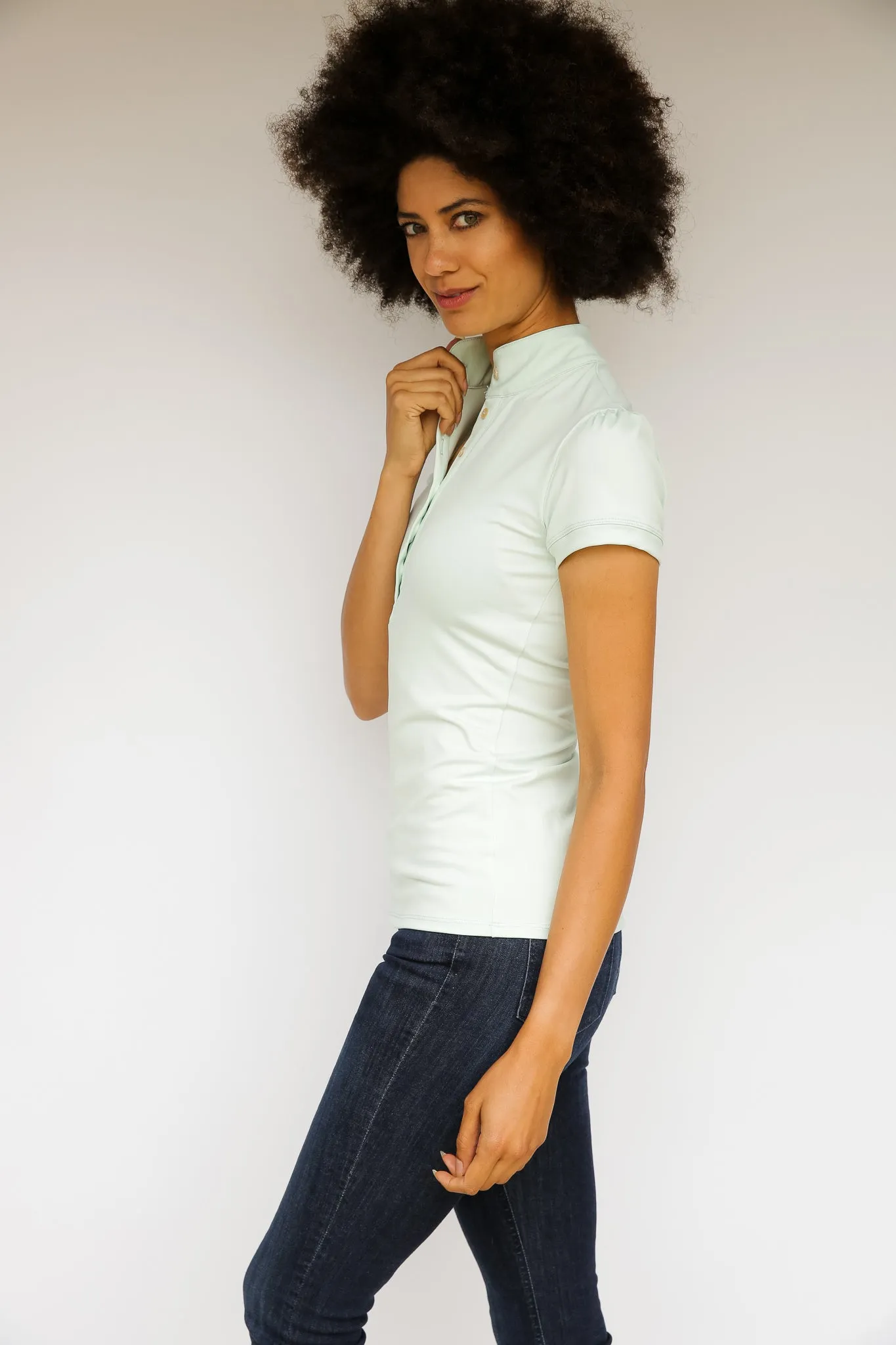 Short Sleeve Gianna Shirt - Mint