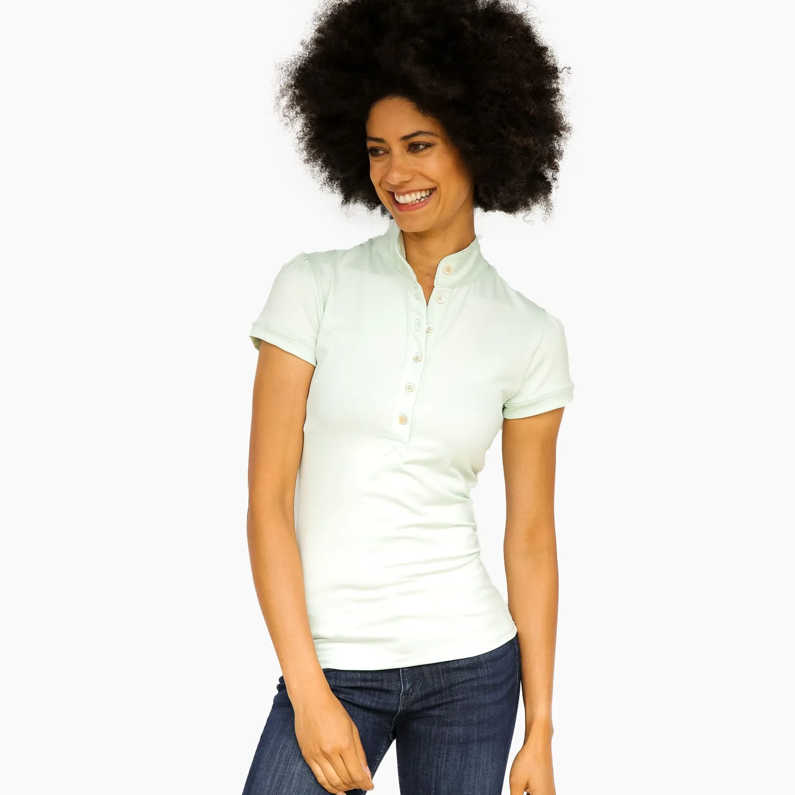 Short Sleeve Gianna Shirt - Mint
