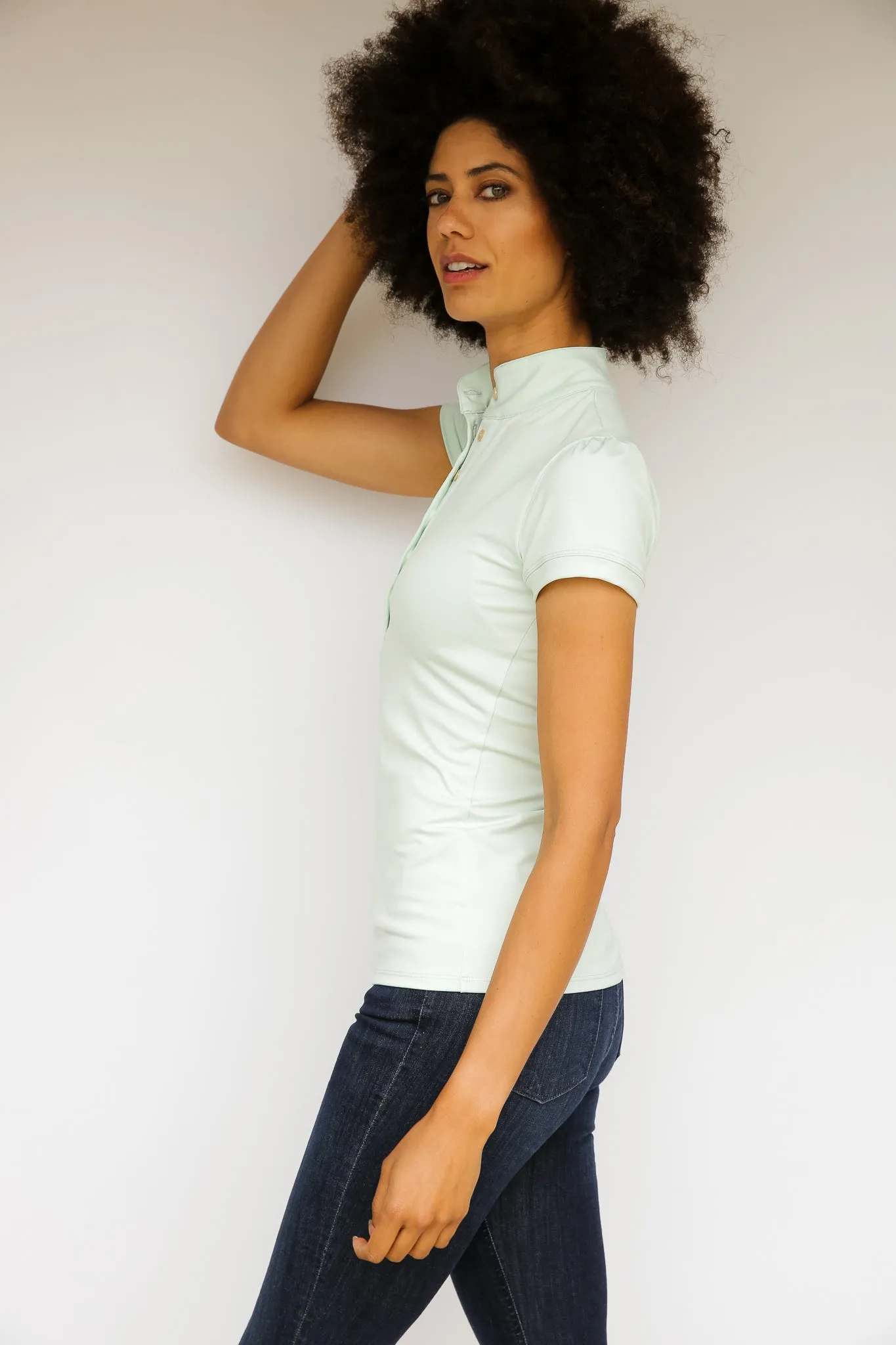 Short Sleeve Gianna Shirt - Mint